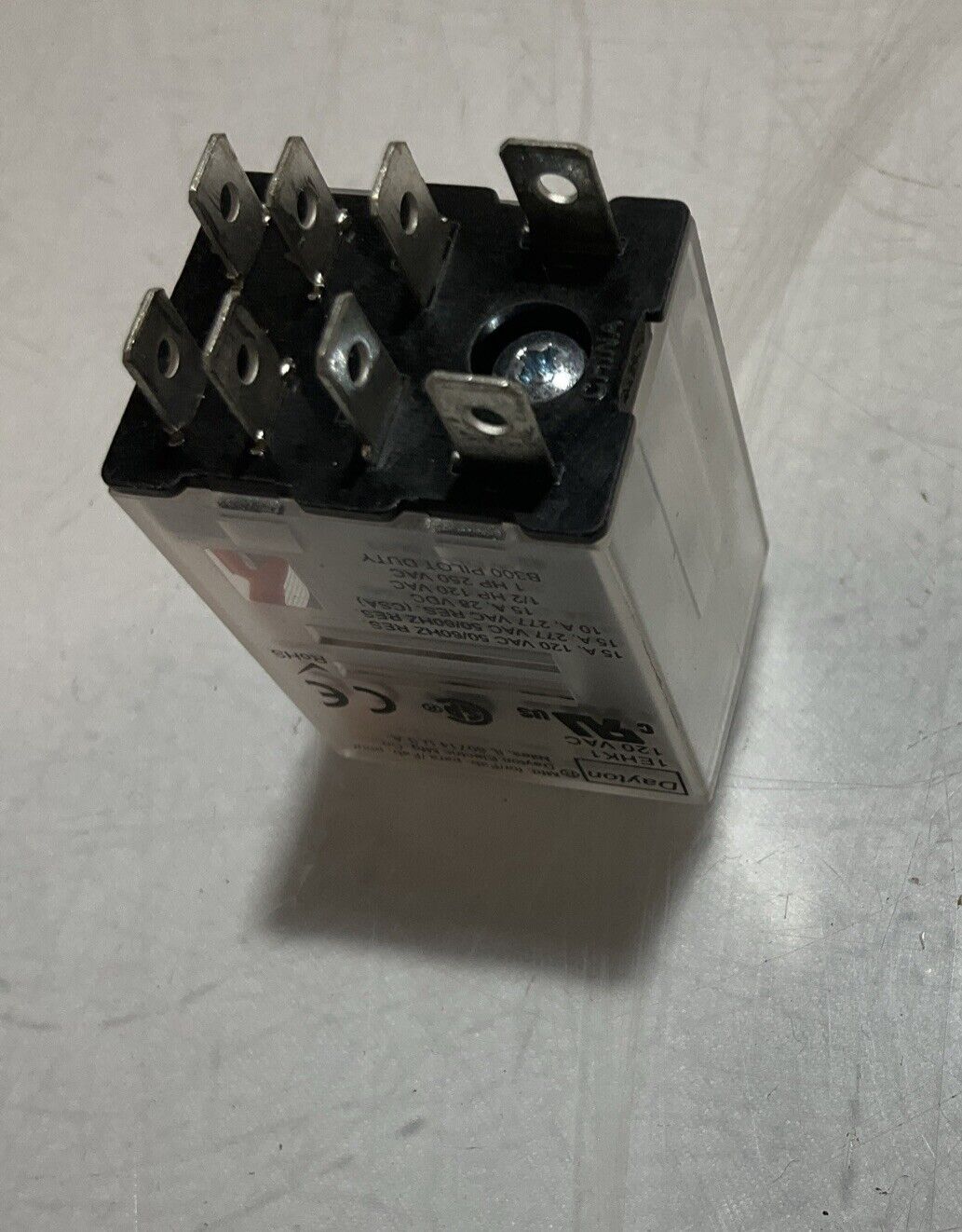 DAYTON  1EHK1  RELAY  DPDT 15AMP 120VAC LOT OF 8 U3S