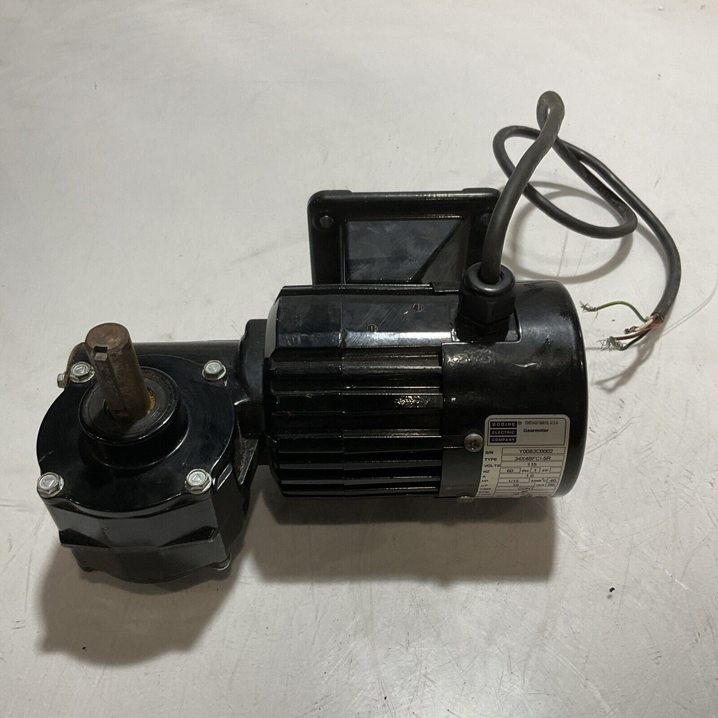 BODINE  ELECTRIC  COMPAN  34X4BFCI-5R  GEARMOTOR  U3S