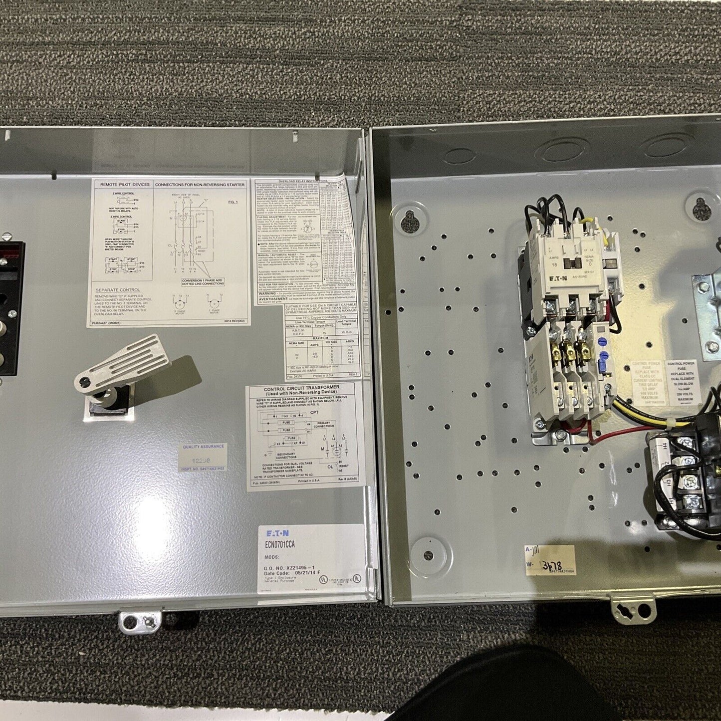 EATON ECN0701CCA CONTROL CIRCUIT TRANSFORMER 222