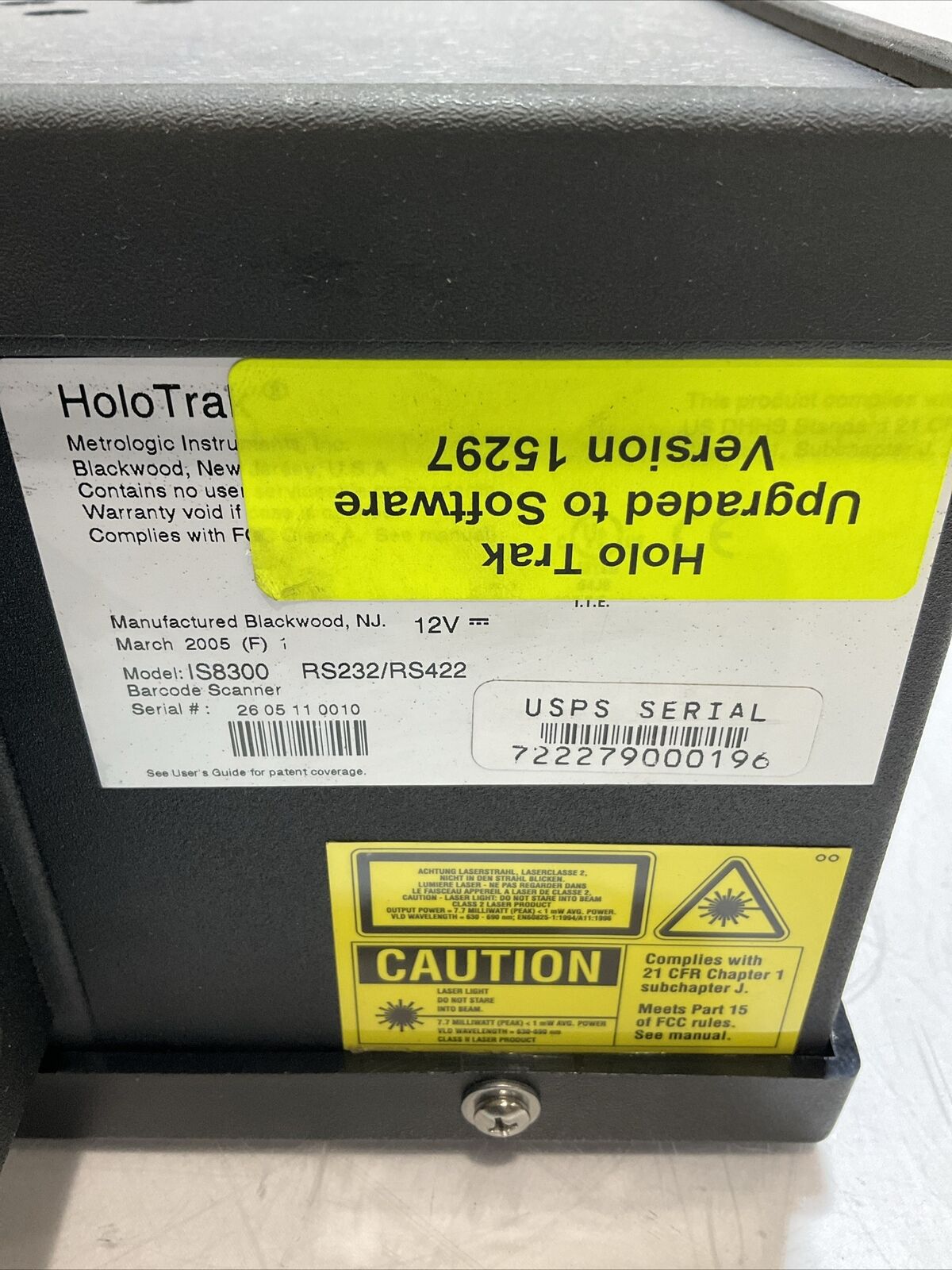 METROLOGIC IS8300 HOLOTRAK OMINI DIRECTIONAL SCANNER  U3S