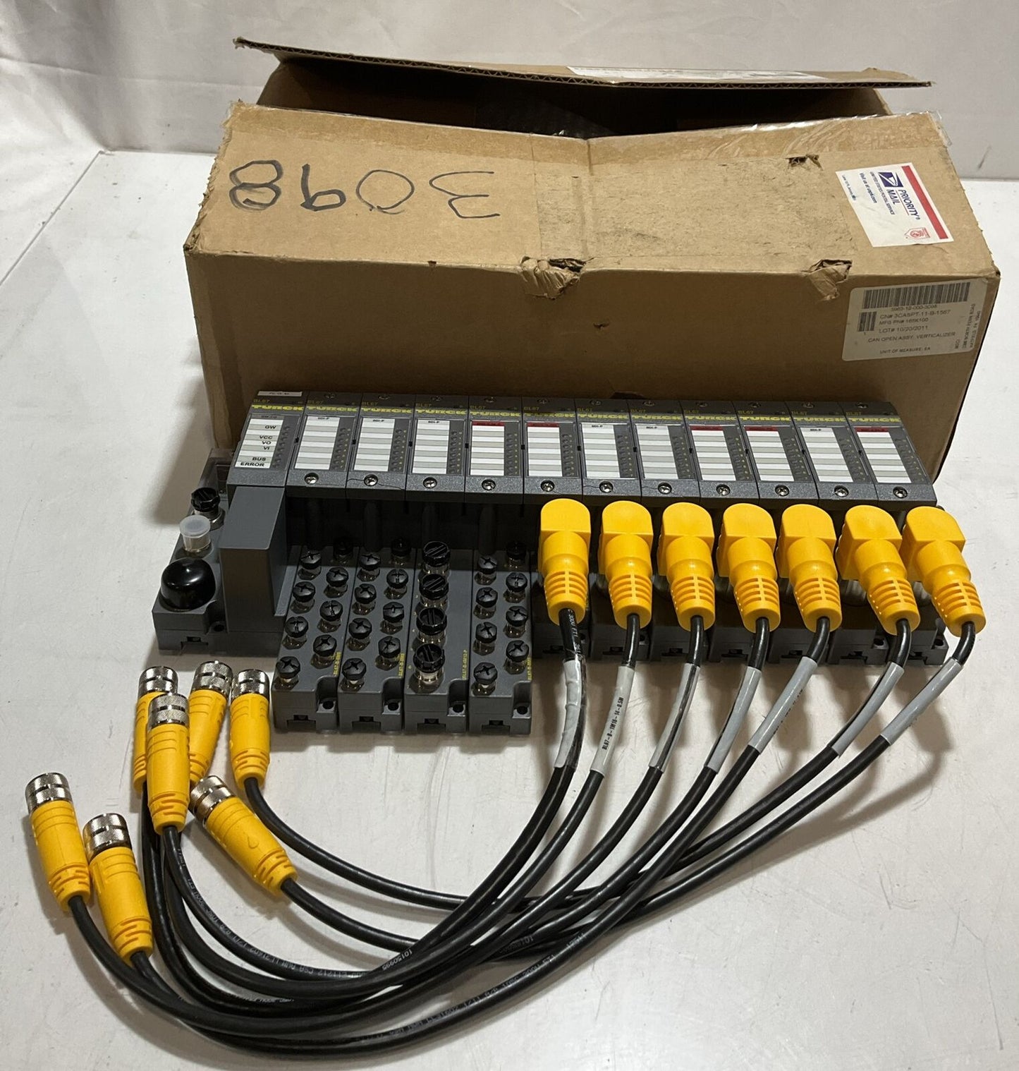 TURCK 165K100 BL67 TW-CO 8DI-P 8DO-0,5A-P BL67-B-4M12-P CANOPEN ASSEMBLY U3S