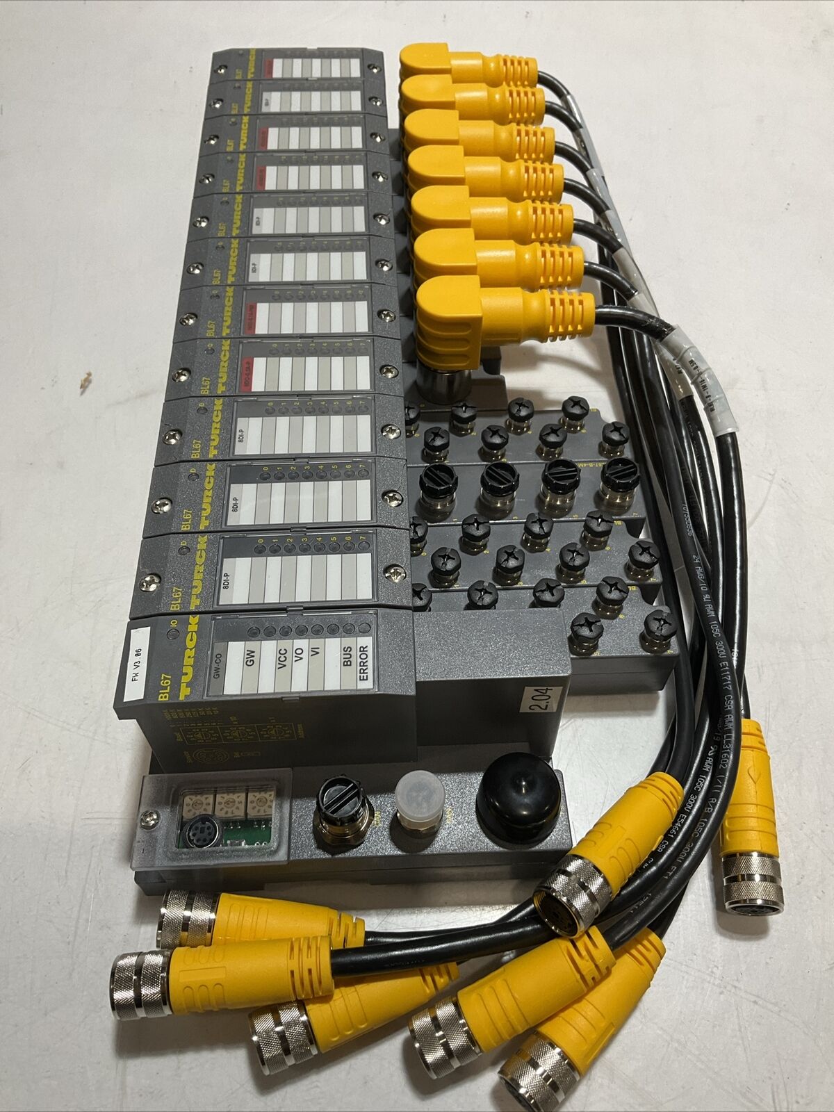 TURCK 165K100 BL67 TW-CO 8DI-P 8DO-0,5A-P BL67-B-4M12-P CANOPEN ASSEMBLY U3S