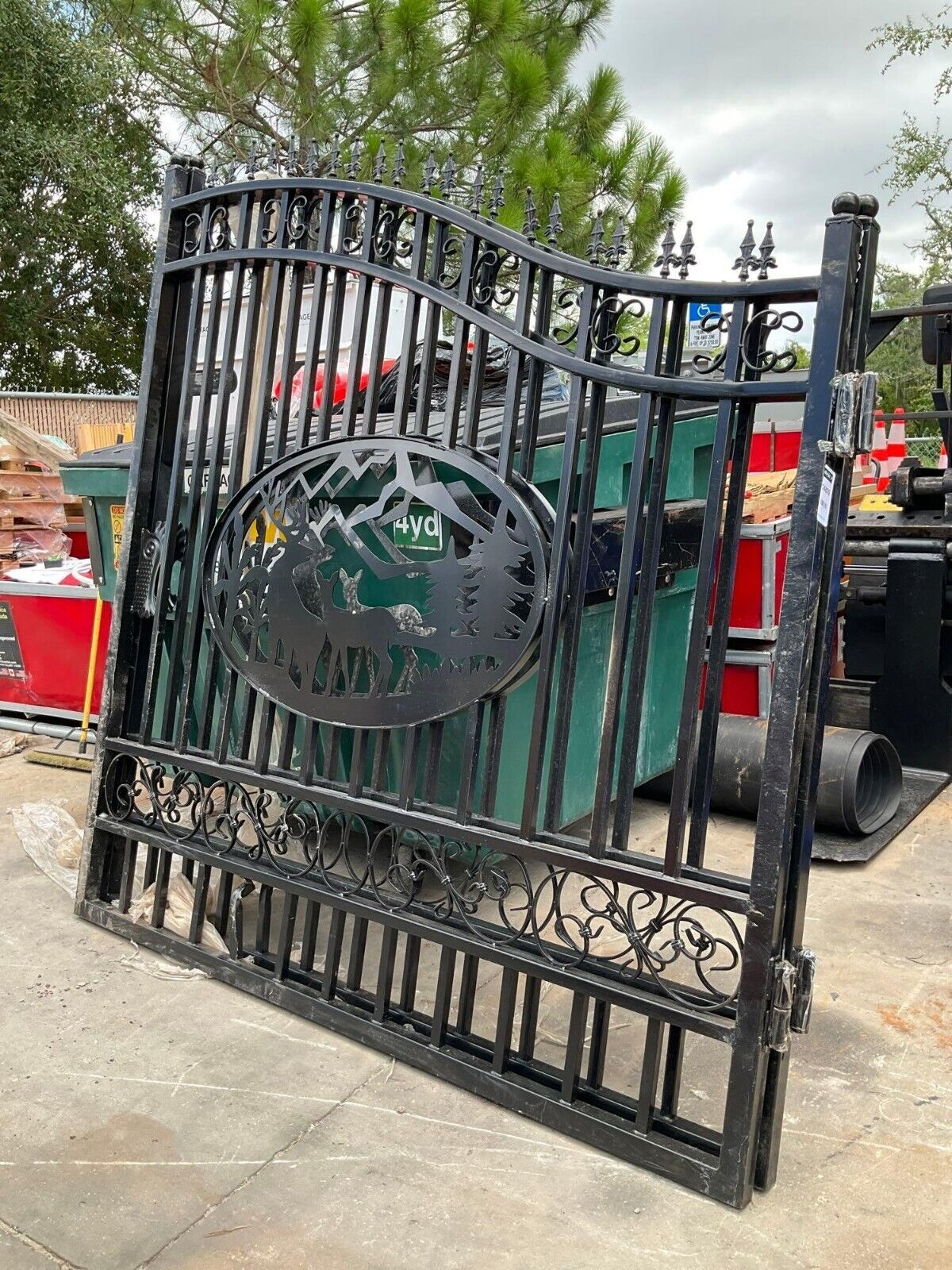 UNUSED GREAT BEAR 14FT BI PARTING WROUGHT IRON GATES
