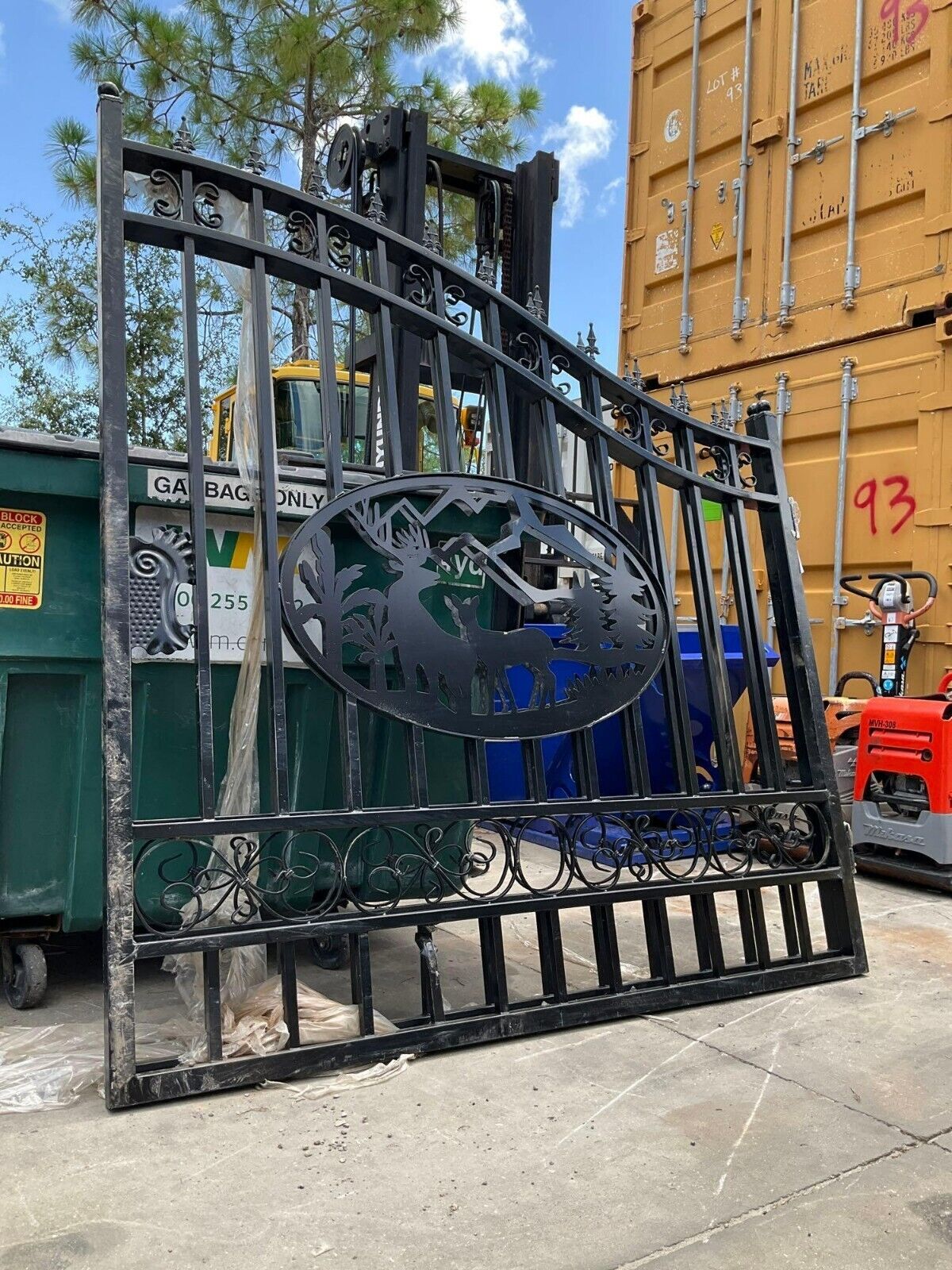 UNUSED GREAT BEAR 14FT BI PARTING WROUGHT IRON GATES