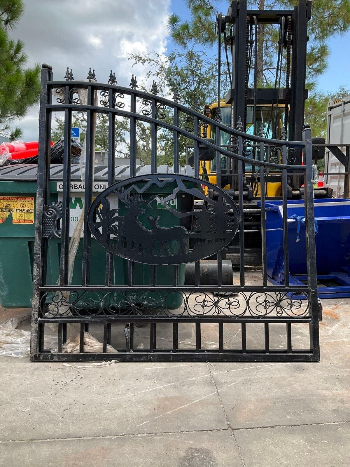 UNUSED GREAT BEAR 14FT BI PARTING WROUGHT IRON GATES
