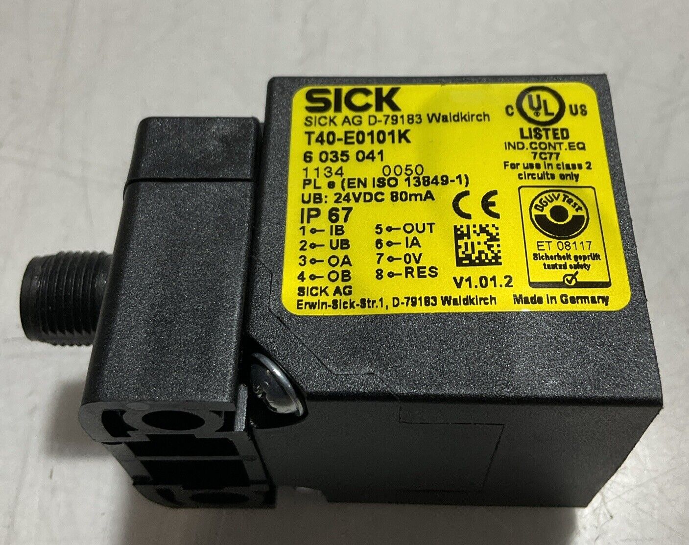 SICK  T40-E0101K  SAFETY SWITCH 24VDC   U3S