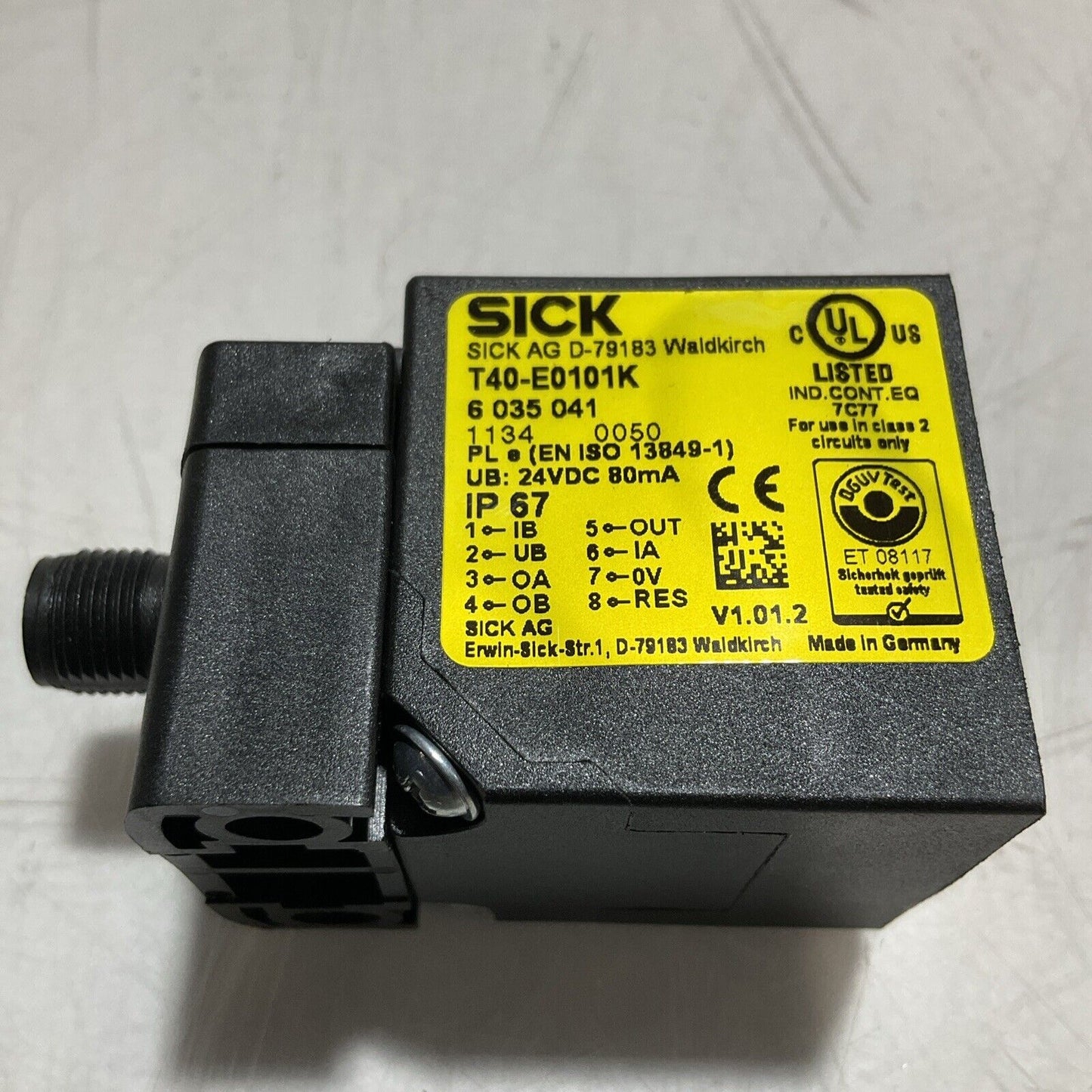 SICK  T40-E0101K  SAFETY SWITCH 24VDC   U3S