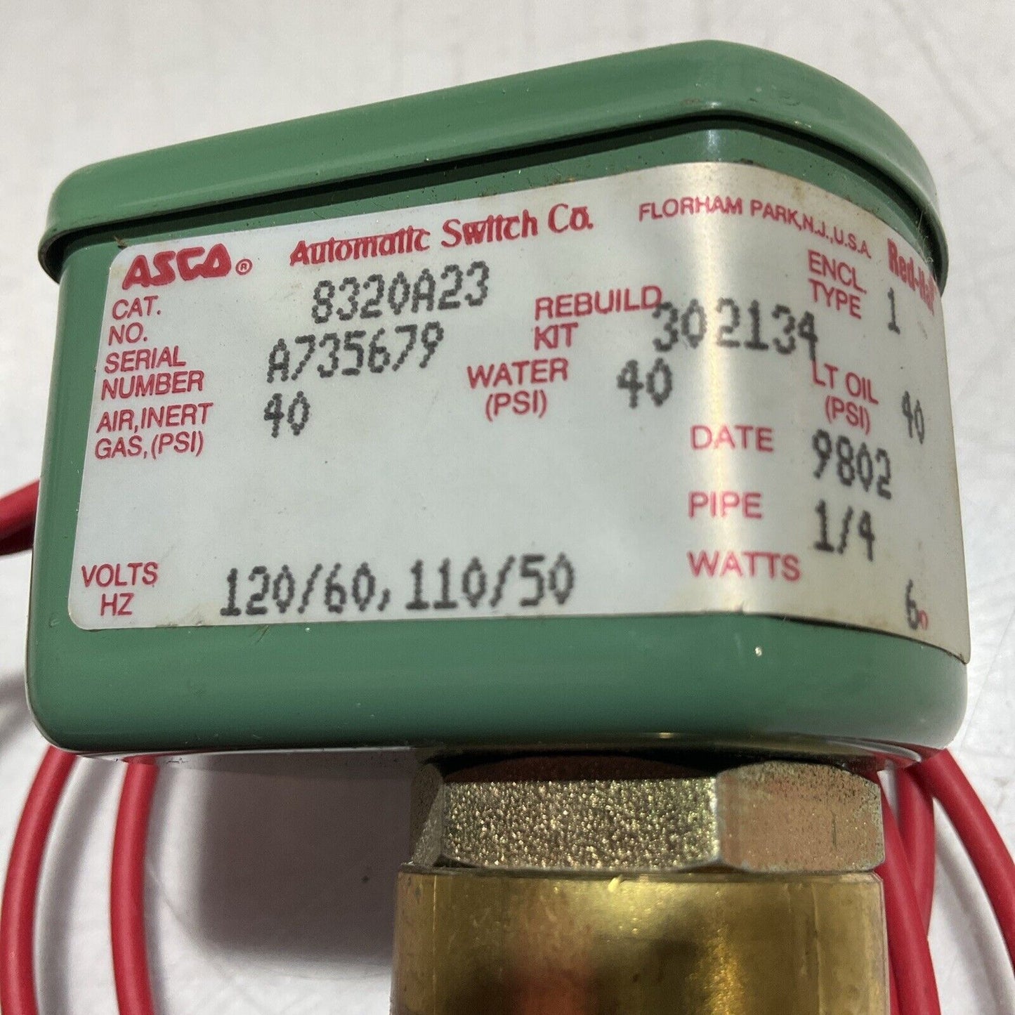 ASCO 8320A23 SOLENOID VALVE 120VDC  U3S
