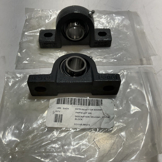 TRITAN IPTCI P205 BEARING PILLOW  BLOCK  25MMG  LOT  OF 2 U3S