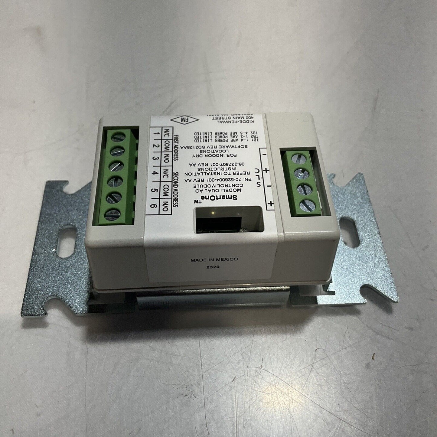 KIDDE  FIRE SYSTEM 70-528004-001 DUAL ADDRESSABLE RELAY OUTPUT DEVICE F8L