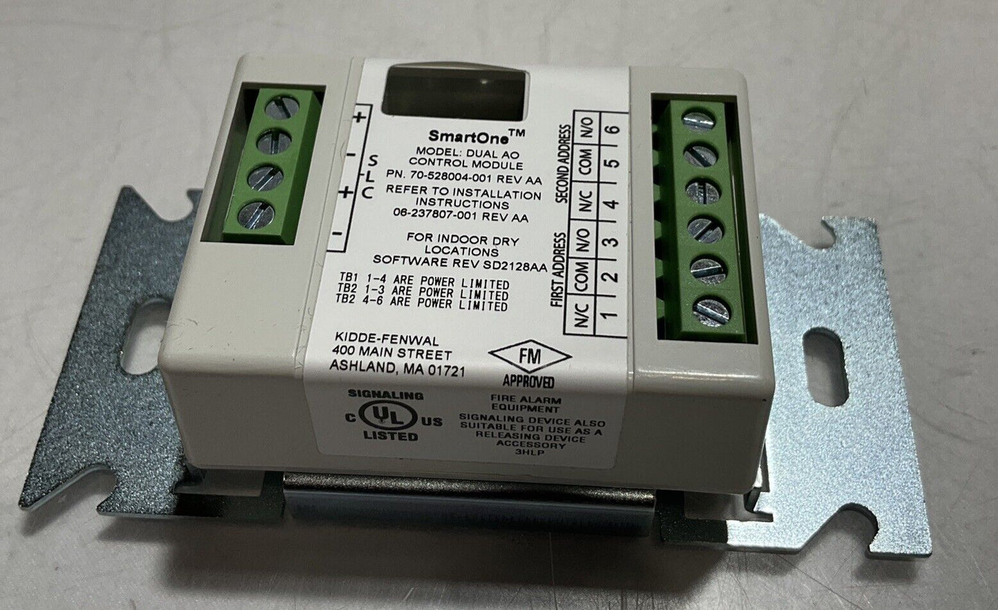 KIDDE  FIRE SYSTEM 70-528004-001 DUAL ADDRESSABLE RELAY OUTPUT DEVICE  F8L