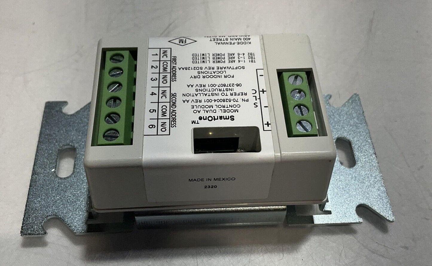 KIDDE  FIRE SYSTEM 70-528004-001 DUAL ADDRESSABLE RELAY OUTPUT DEVICE  F8L