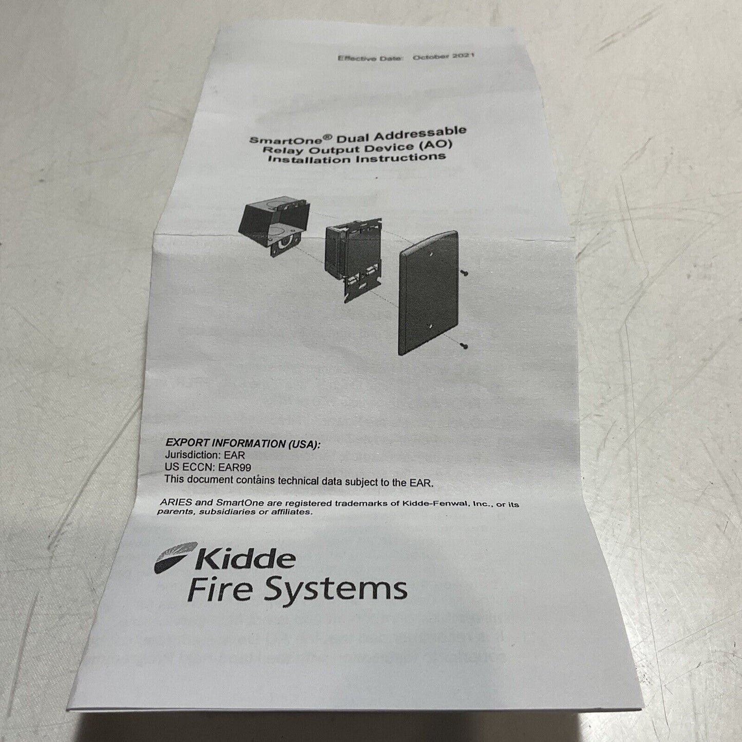 KIDDE  FIRE SYSTEM 70-528004-001 DUAL ADDRESSABLE RELAY OUTPUT DEVICE F8L