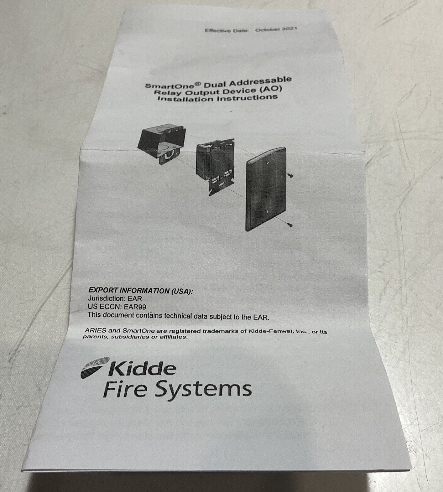 KIDDE  FIRE SYSTEM 70-528004-001 DUAL ADDRESSABLE RELAY OUTPUT DEVICE  F8L