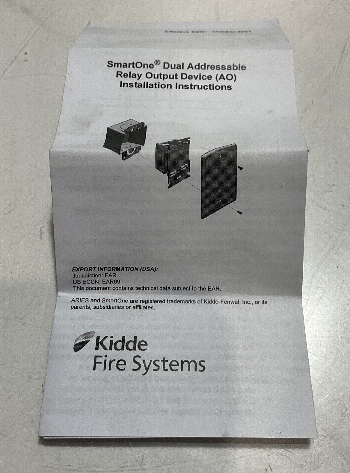 KIDDE FIRE SYSTEM 70-528004-001 SMARTONE ADDRESSABLE RELAY OUTPUT  LOT OF 2 F8L