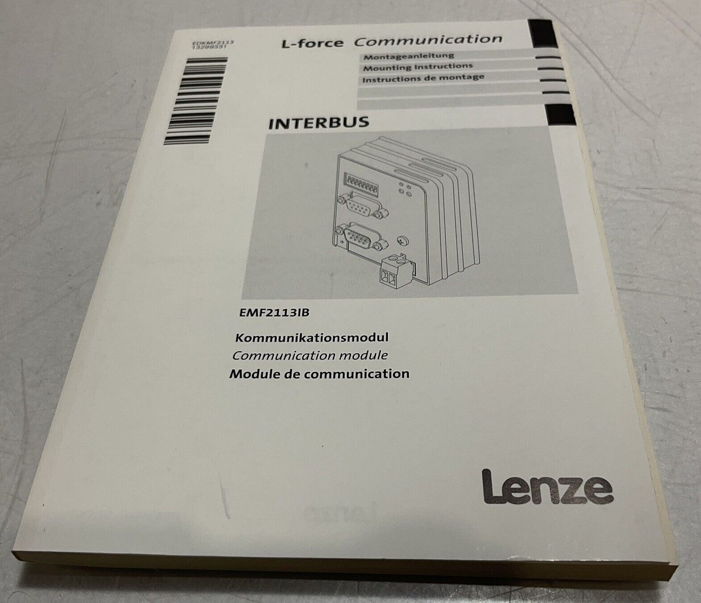 LENZE EMF2113IB FUNCTION MUDULE INTERBUS 24V U3S