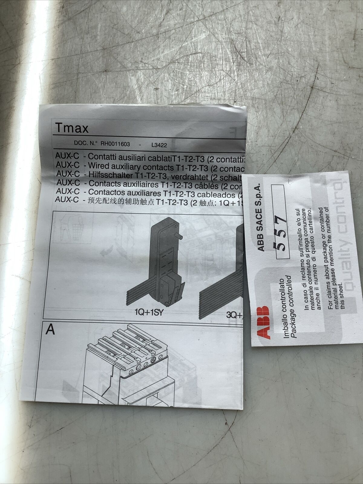 ABB T1N040TLA SACE TMAX T1N CIRCUIT BREAKER 40A 3P U3S