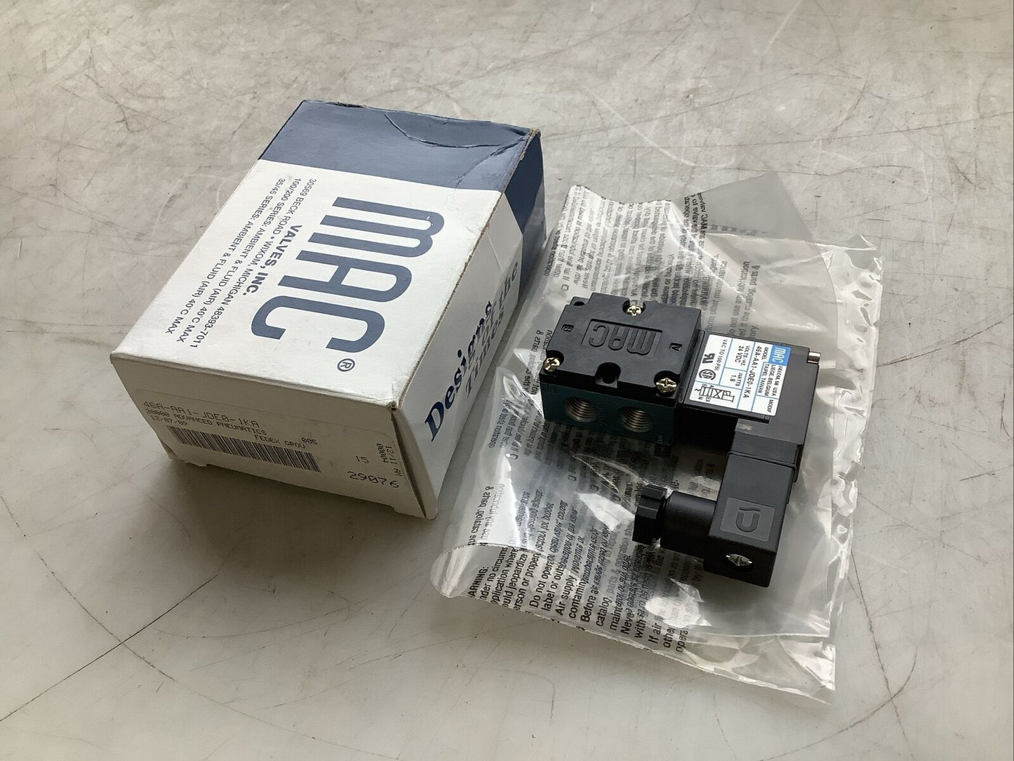 MAC 46A-AA1-JDE0-1KA PNEUMATIC SOLENOID VALVE 24 VDC 1.8 W U3S
