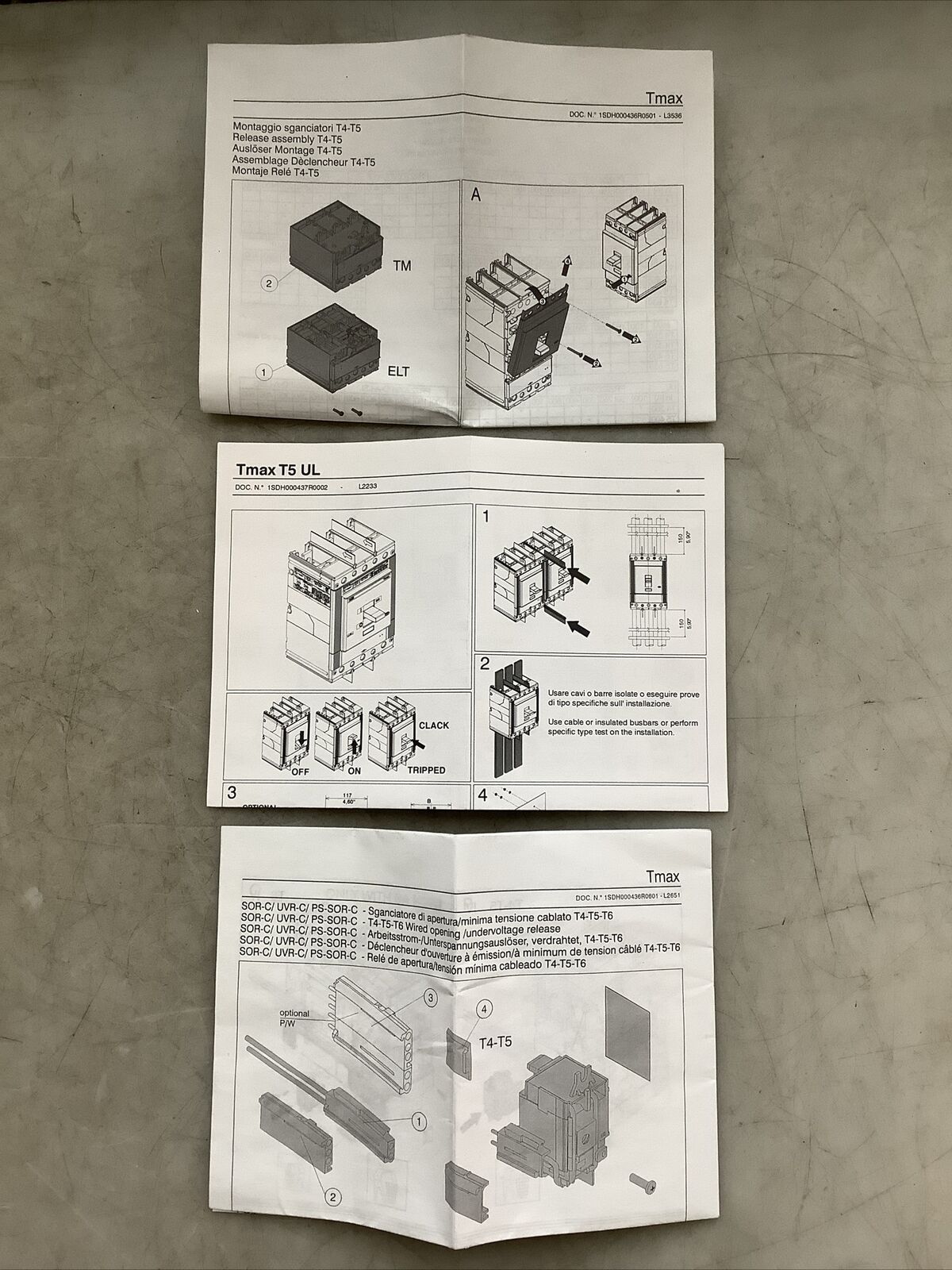 ABB SACE TMAX T5N 400 CIRCUIT BREAKER 300A 3P U3S