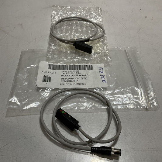 SMC PNEUMATICS D-H7PWSAPC PNEUMATIC CYLINDER SWITCH LOT OF 2 U3S