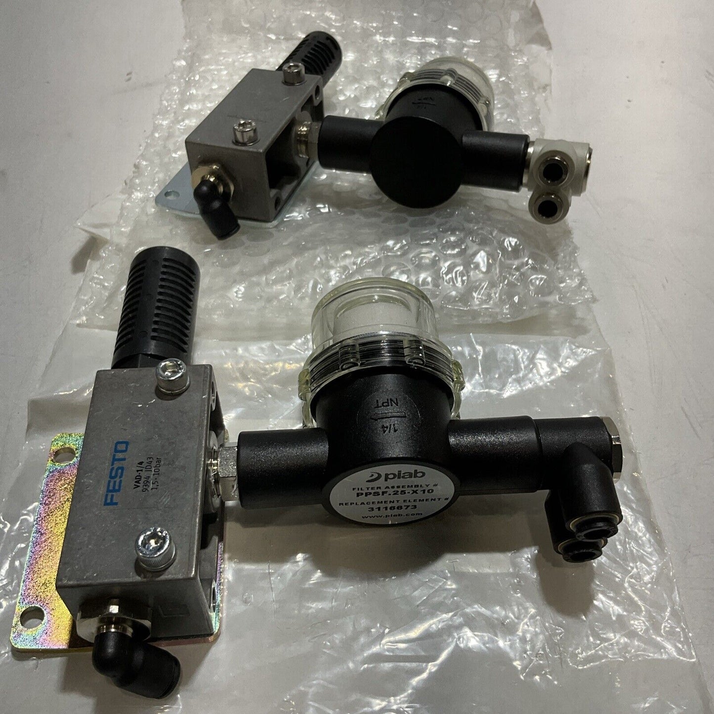 PIAB PPSF.25-X10 VACUUM FILTER ASSEMBLY REPLACEMENT ELEMENT LOT OF 2 U3S