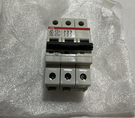 ABB S203U-K15 CIRCUIT BREAKER 15A 240V 3 POLE U3S