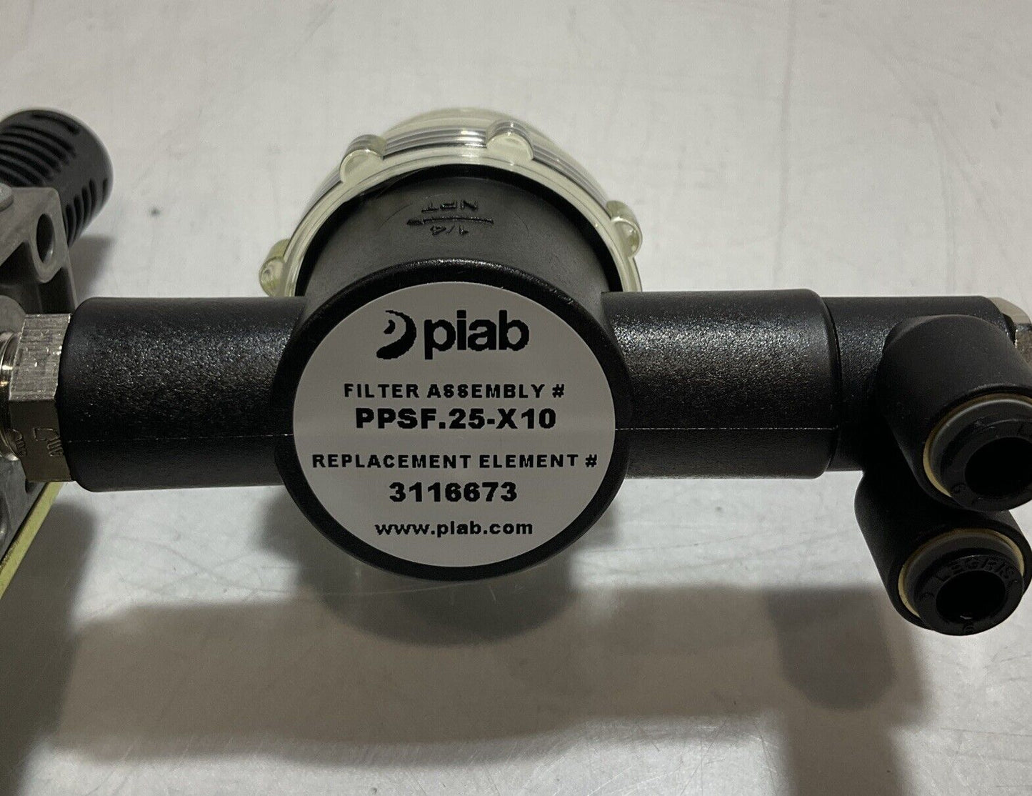 PIAB PPSF.25-X10 VACUUM FILTER ASSEMBLY REPLACEMENT ELEMENT U3S