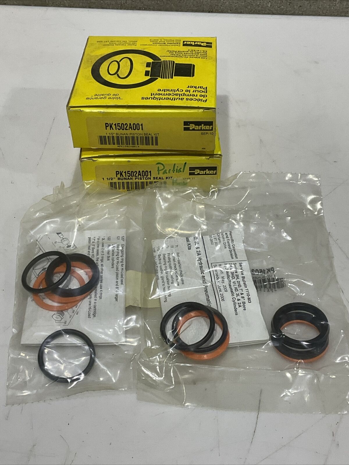 PARKER PISTON RING SERVICE KIT PR202H0001, PR102H001, PK1502A001 LOT OF 7 RM6