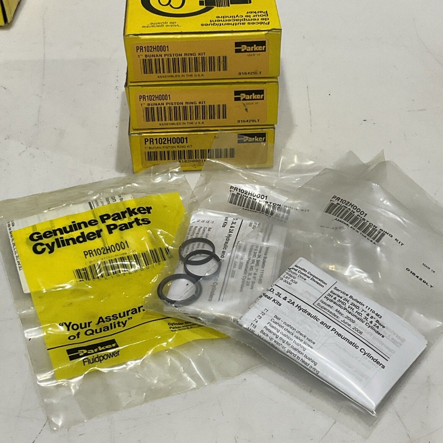 PARKER PISTON RING SERVICE KIT PR202H0001, PR102H001, PK1502A001 LOT OF 7 RM6