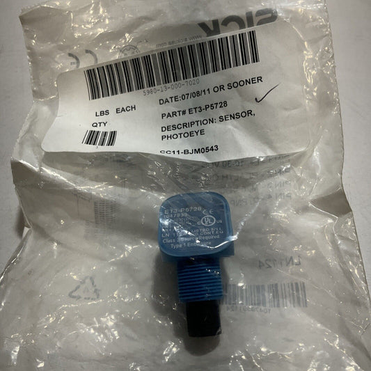 SICK  ET3-P5728 1047939 PHOTOEYE  SENSOR  U3S
