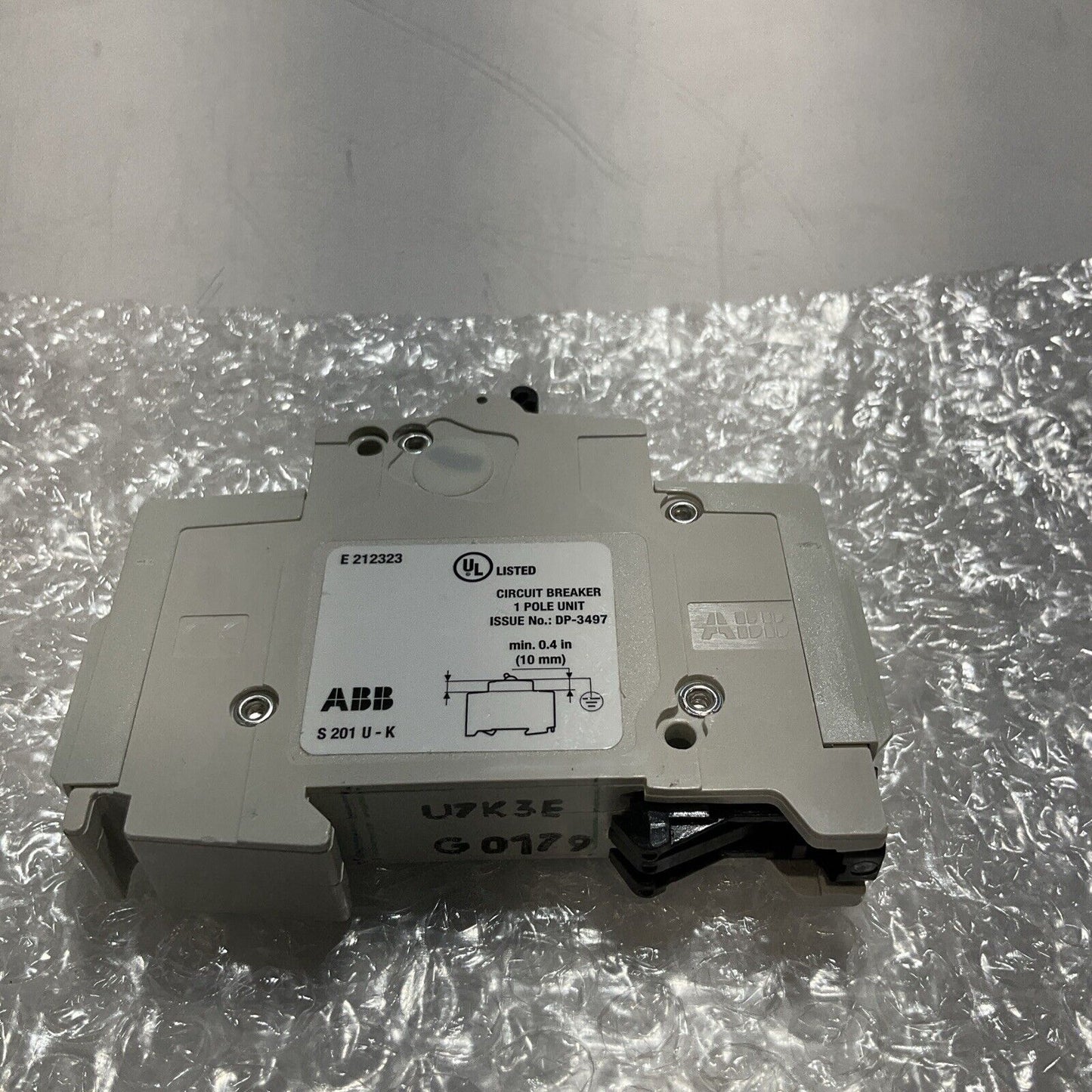 ABB  S201U-K3  CIRCUIT BREAKER. 240V  U3S