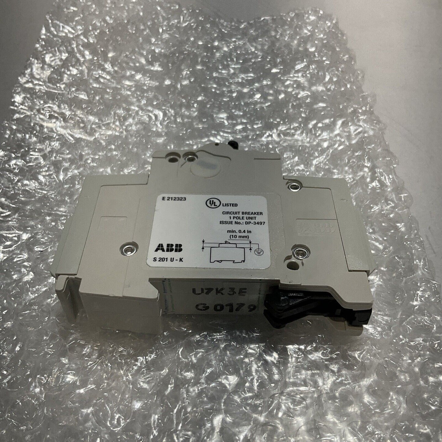 ABB  S201U-K3  CIRCUIT BREAKER. 240V  U3S