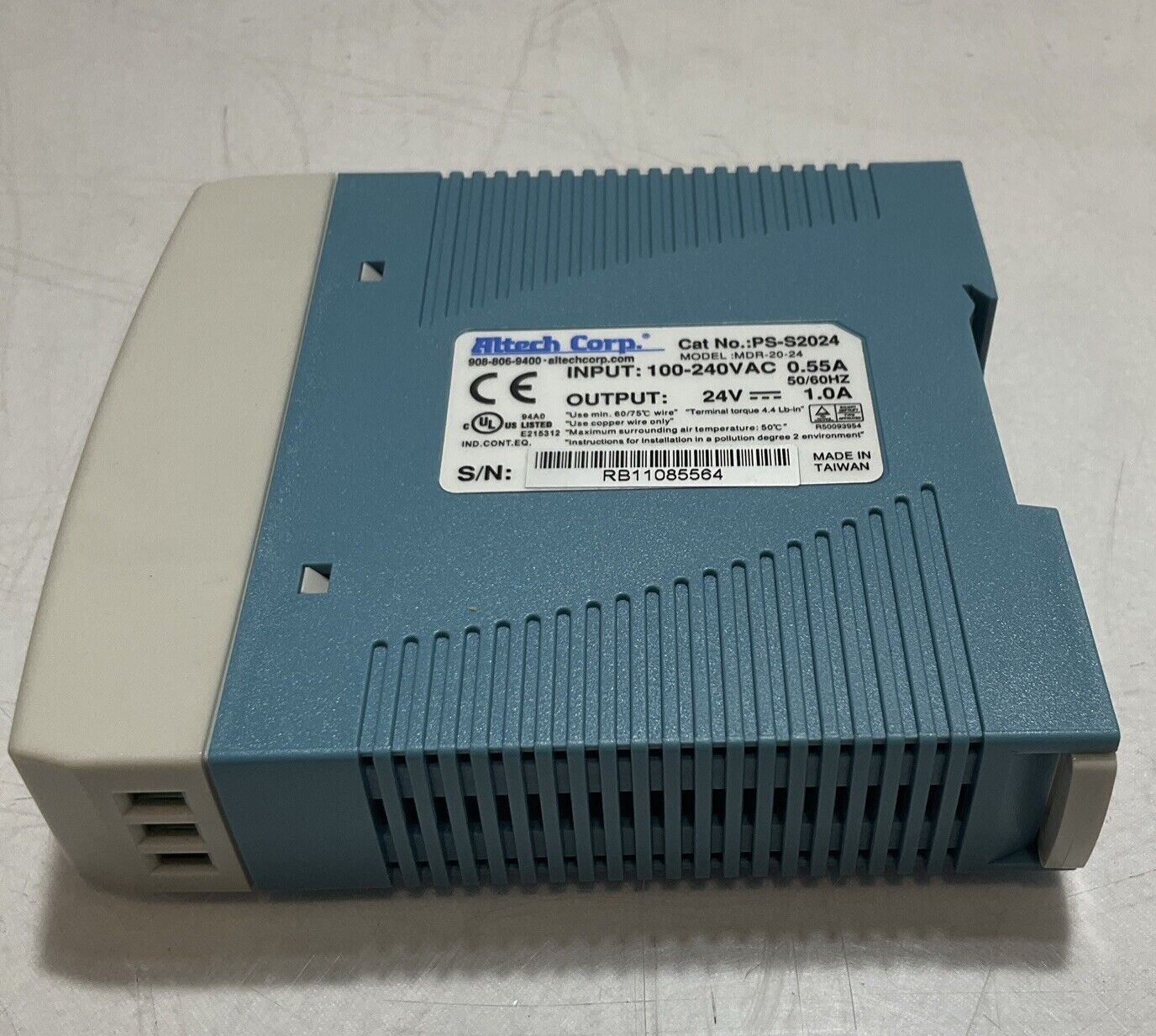 ALTECH CORP PS-S2024 100-240VAC 0.55A 50/60HZ POWER SUPPLY U3S