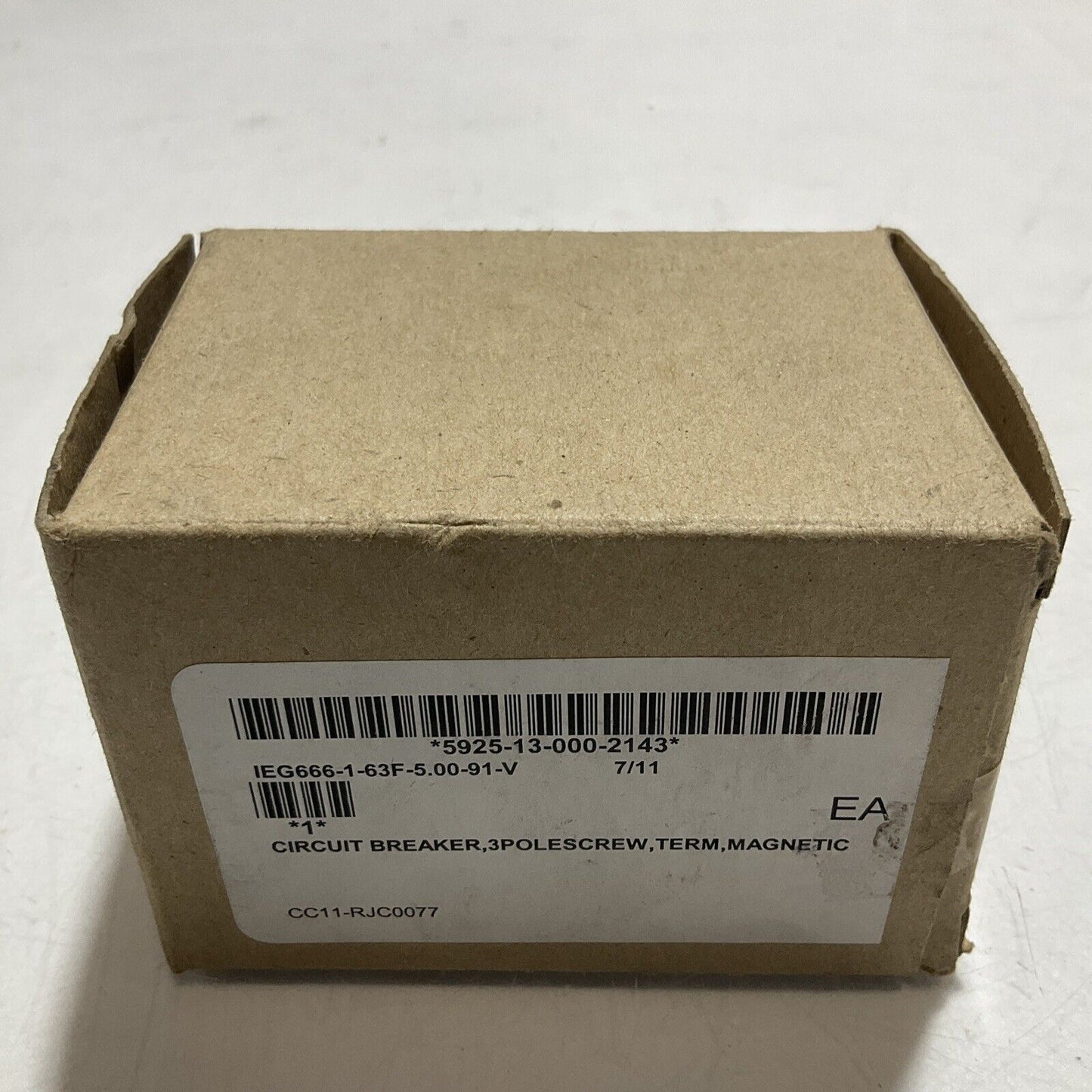 AIRPAX IEG666-1-63F-5.00-91-V  CIRCUIT  BREAKER  3POLESCREW  U3S