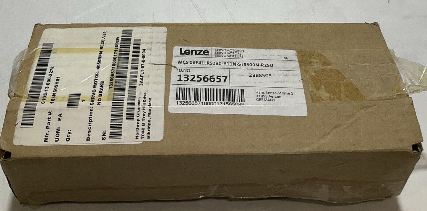 LENZE 13256657 MCS 06F41LRS0B0-B11N-ST5S00N-R2SU ST.STARR SERVO MOTOR U3S