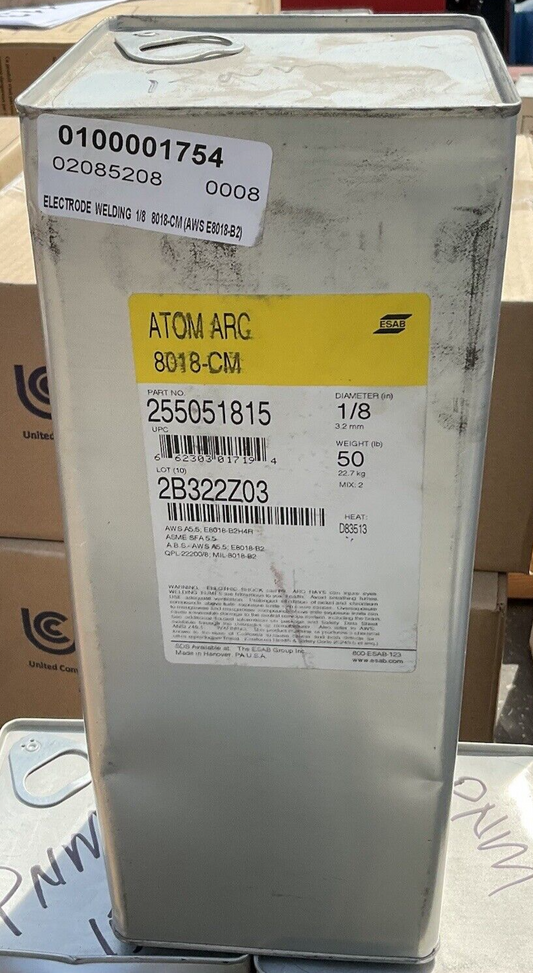 ESAB ATOM ARC 255051815 50LB WELDING ELECTRODE ROD 8018-CM 373