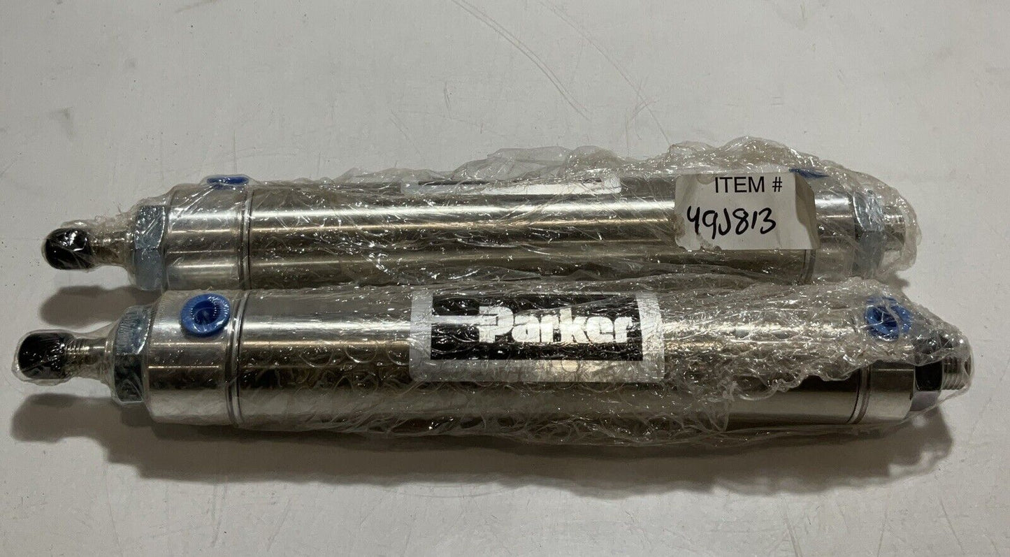 PARKER  49J813 1.50dxpsr06.00 AIR CYLINDER SILVER 250PSI  LOT OF 2  U3S