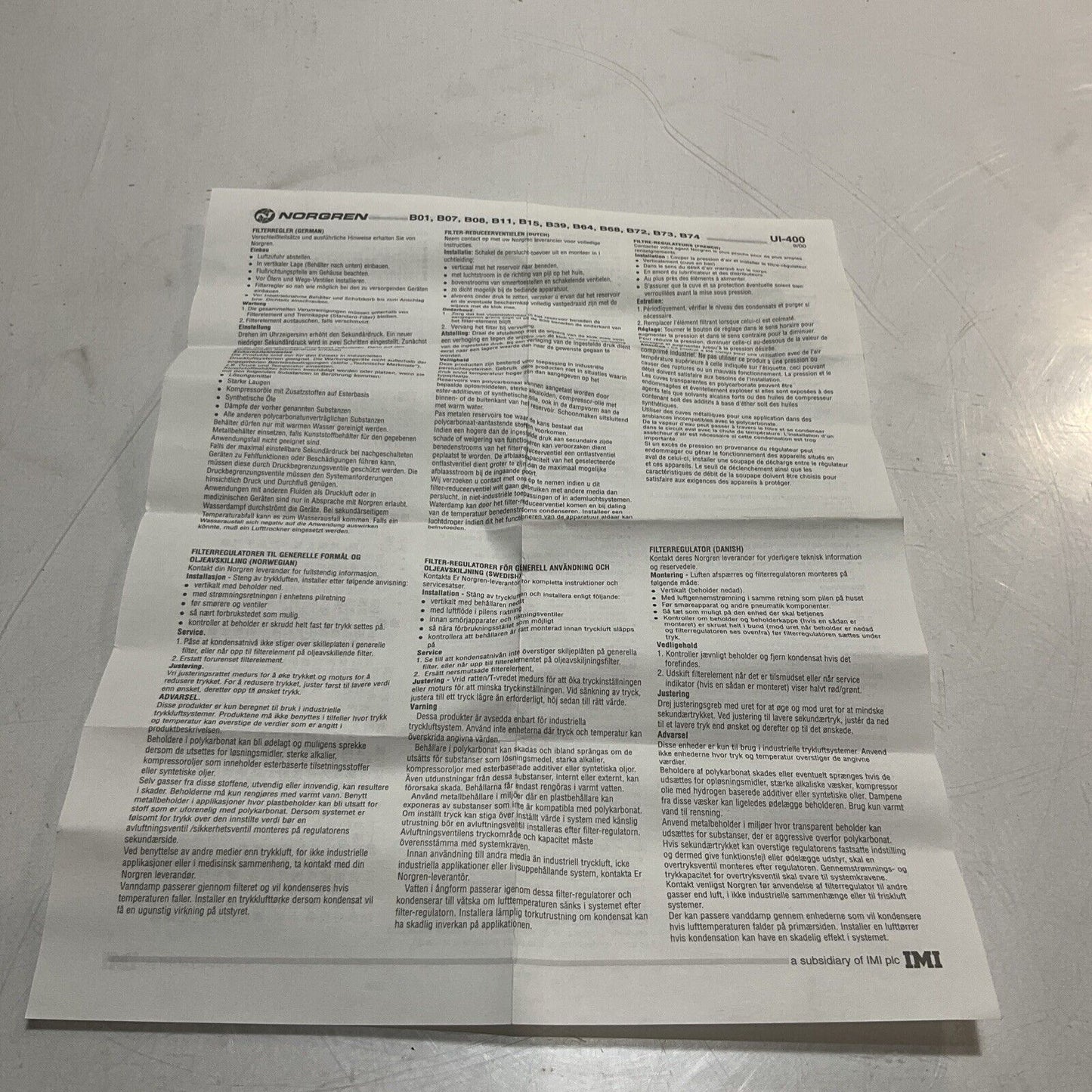 NORGREN  B72G-3AK-QW3-RMG PNEUMATIC FILTER/ REGULATOR 150 PSIG U3S