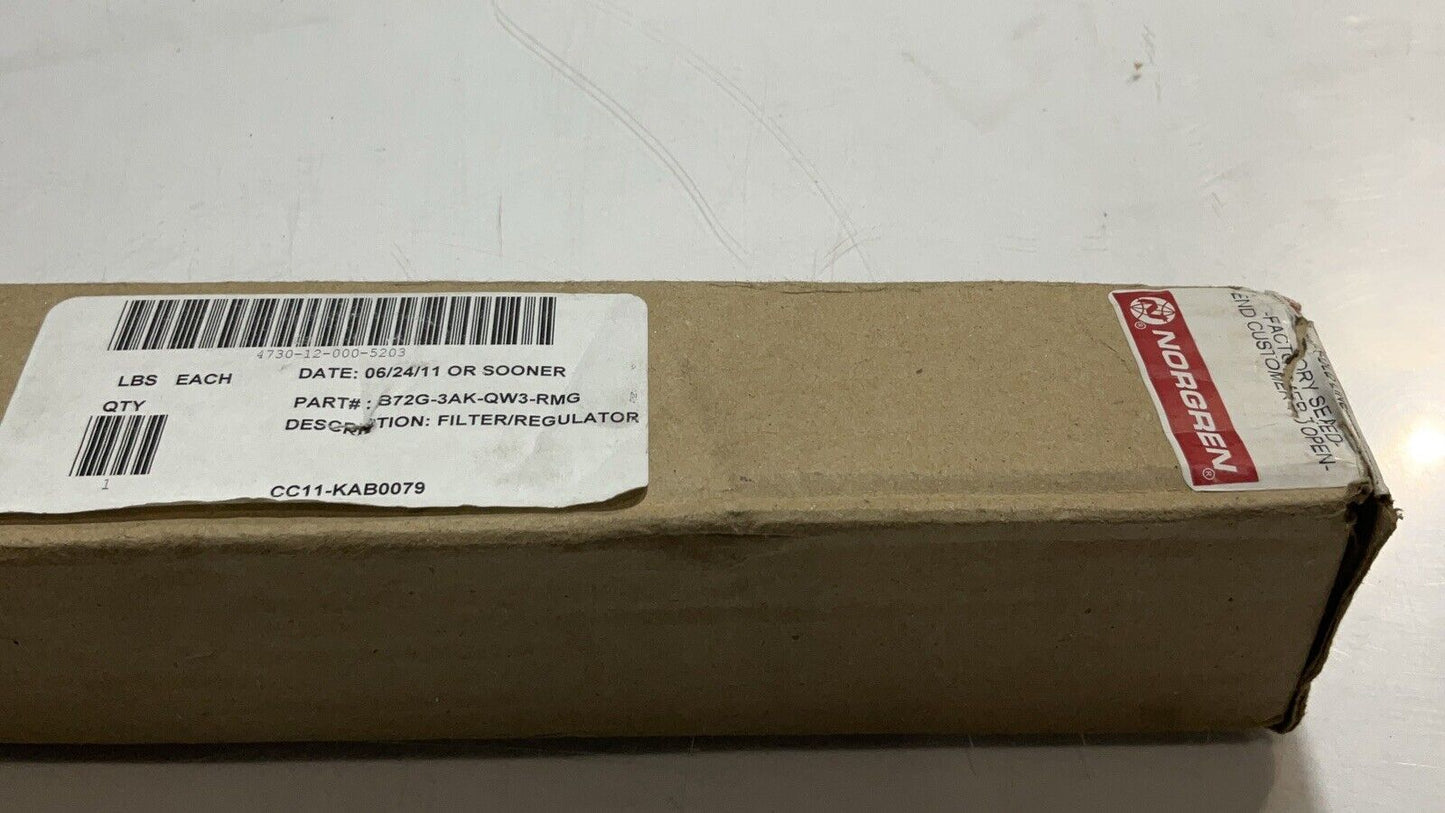 NORGREN  B72G-3AK-QW3-RMG PNEUMATIC FILTER/ REGULATOR 150 PSIG U3S