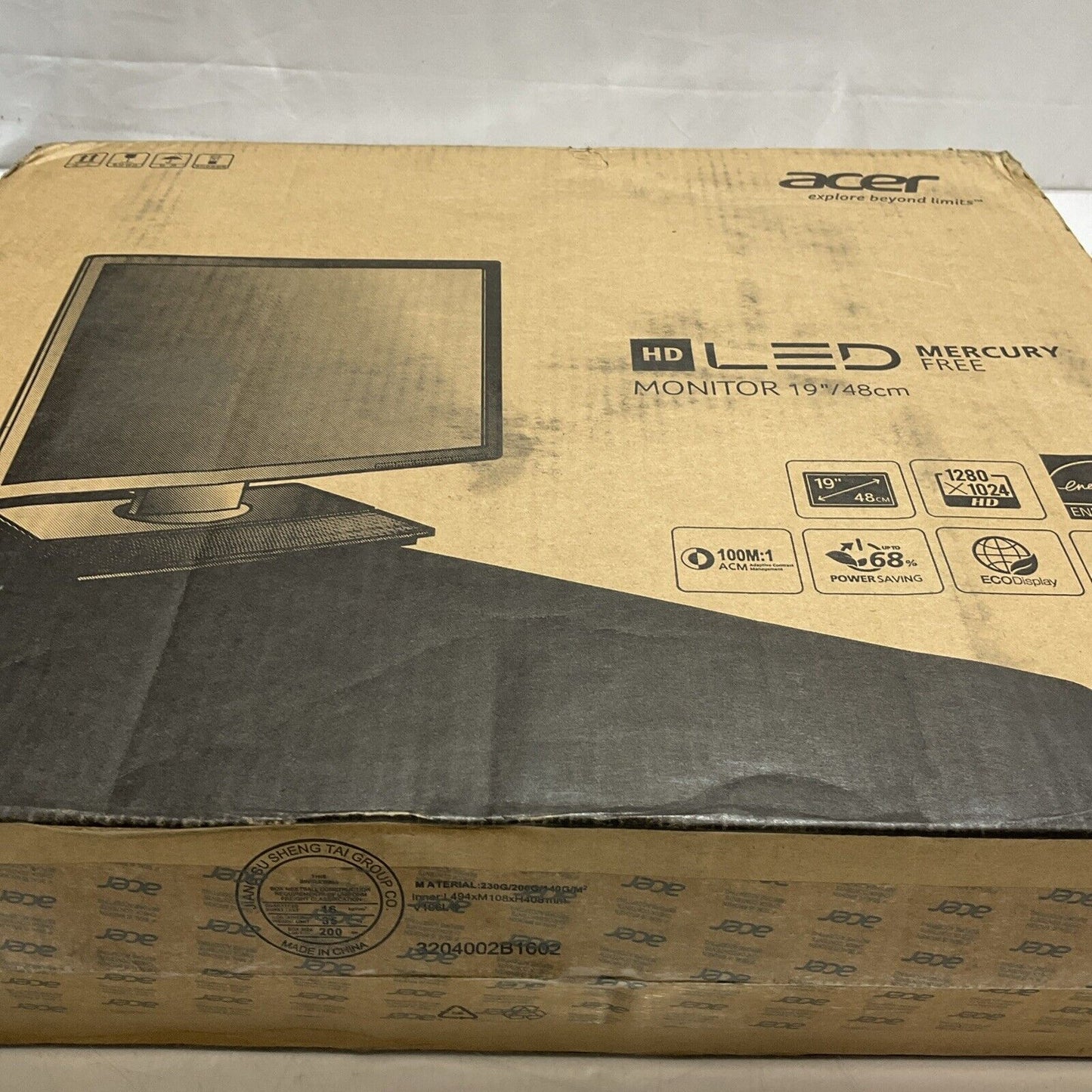 ACER  V196LB  HD LED MONITOR  19'/48CM  U3S