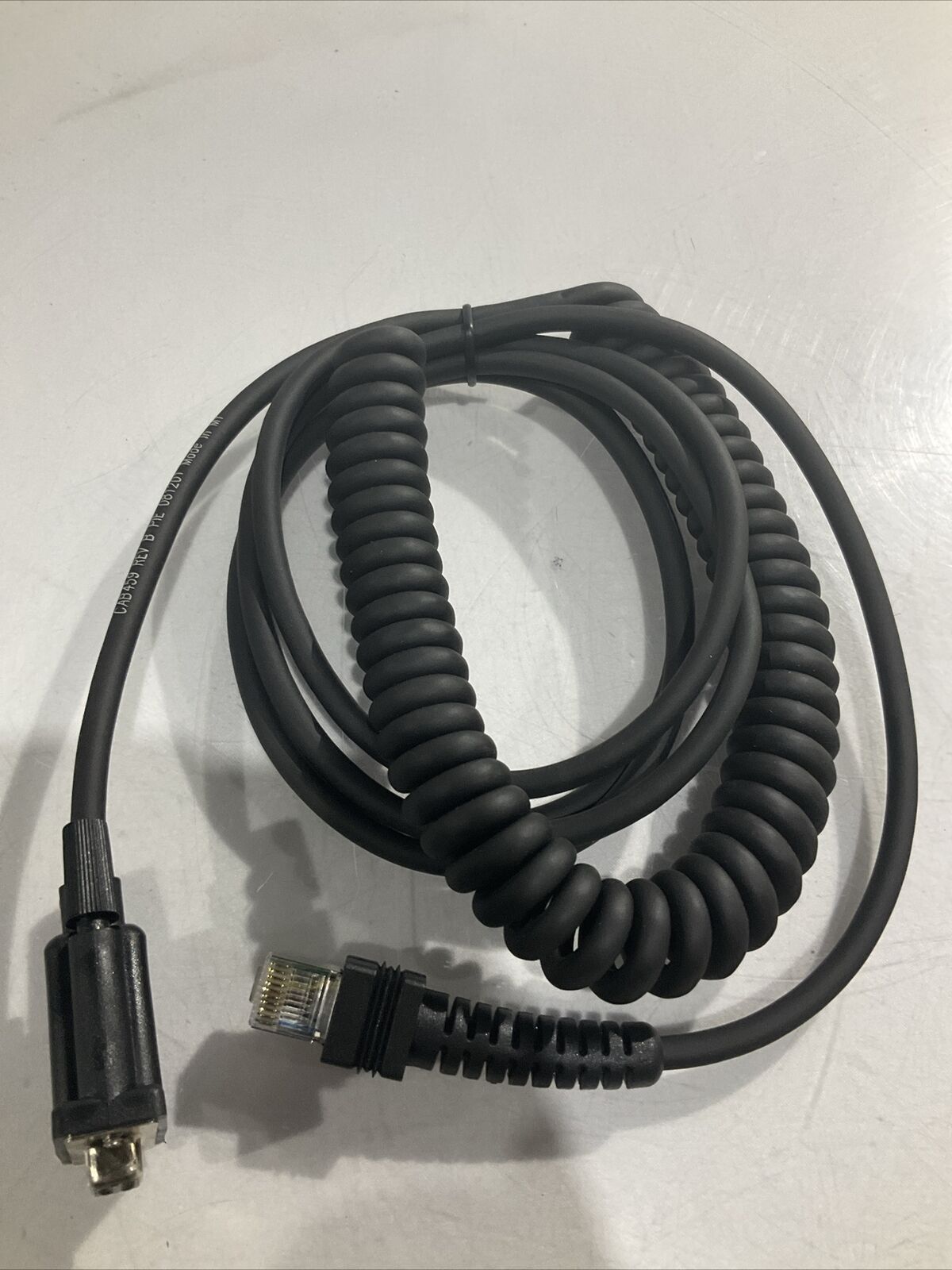 DATALOGIC CAB-459 RS 9D F E/P COIL 12' CORDSET 90A051991. P7 U3S
