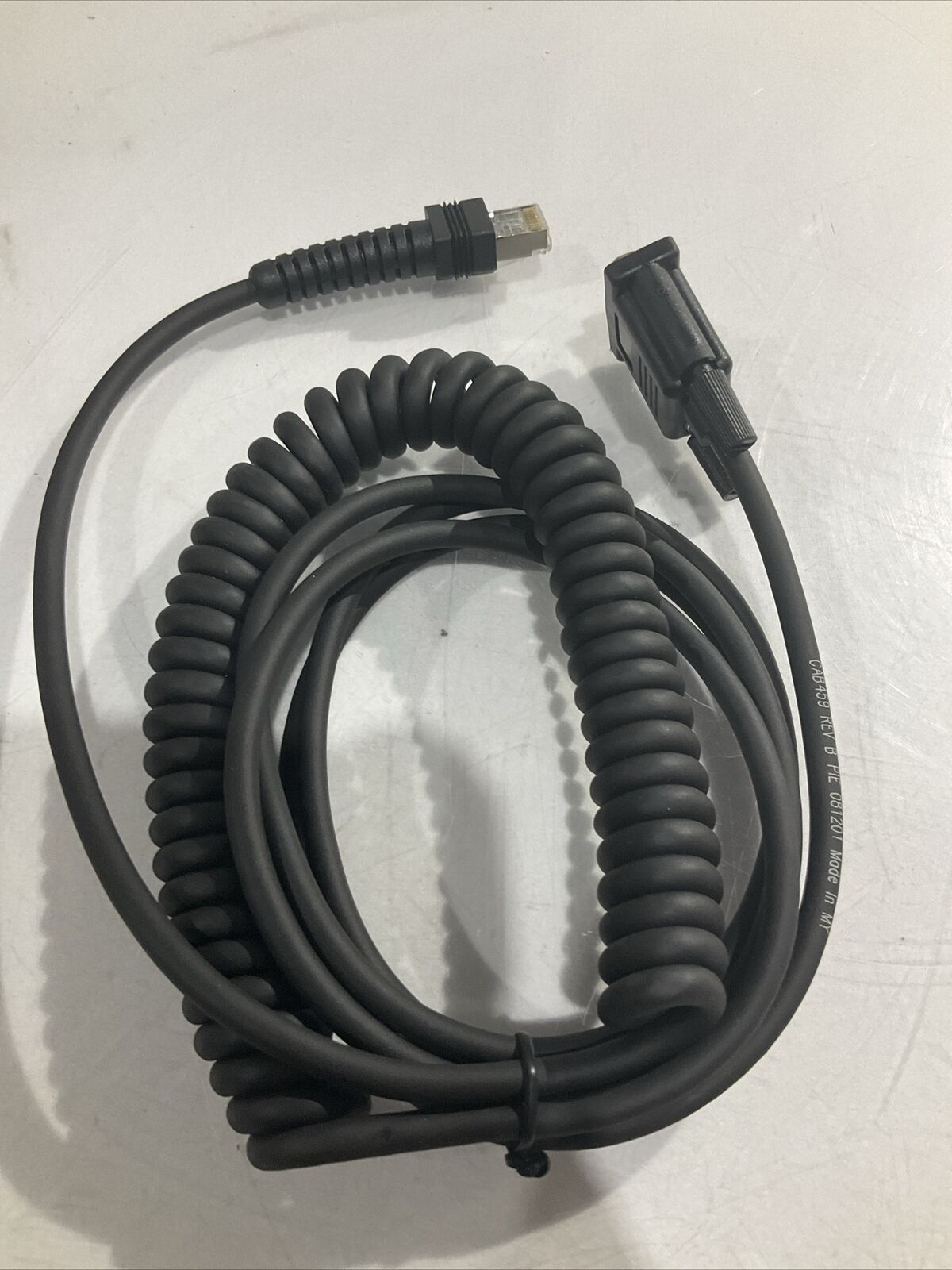 DATALOGIC CAB-459 RS 9D F E/P COIL 12' CORDSET 90A051991. P7 U3S