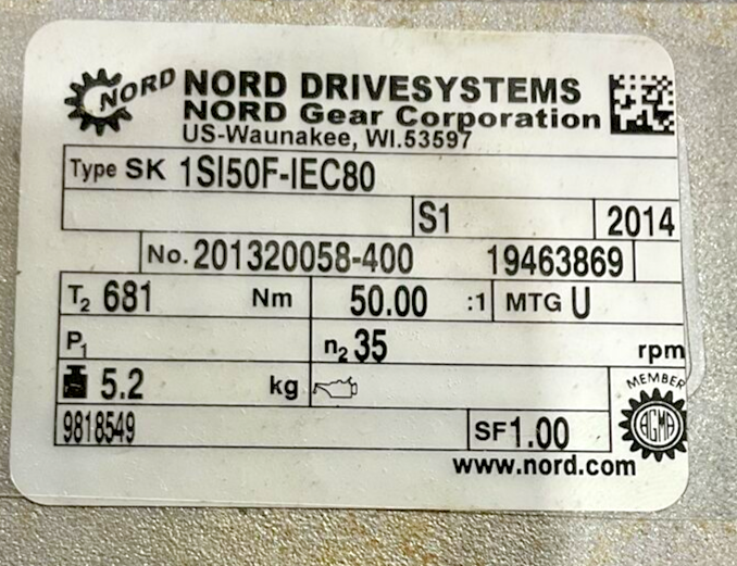 SKF SK1SI50F-IEC80  NORD GEAR MOTOR U4M