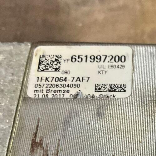 SIEMENS 1FK7064-7AF7 SERVO MOTOR  U4M