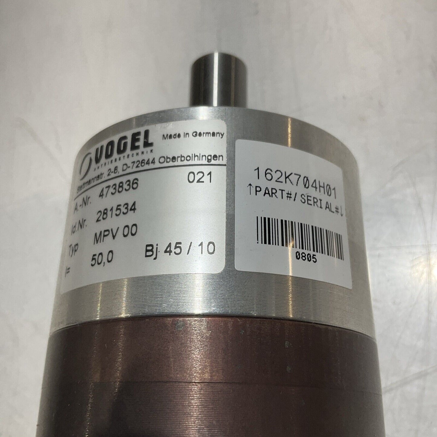 VOGEL MPV00 473836 281534 GEAR REDUCER 50,0 U3S