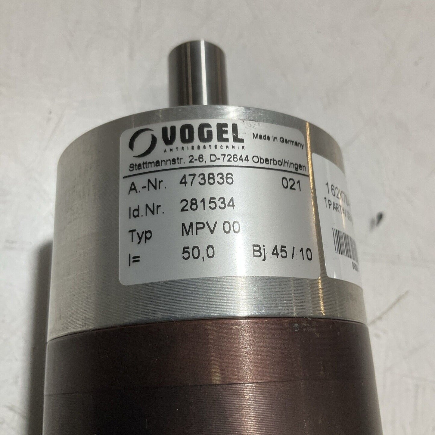 VOGEL MPV00 473836 281534 GEAR REDUCER 50,0 U3S