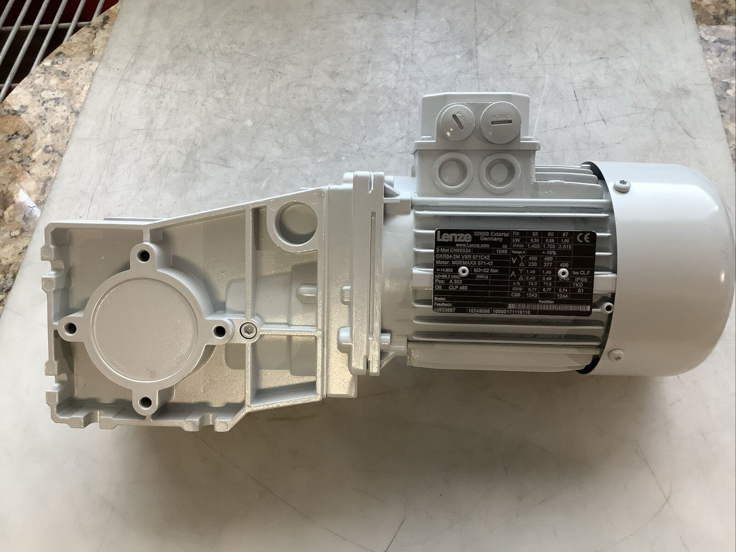 LENZE GKR04-2M VBR 071C42 MDEMAXX 071-42 GEARBOX MOTOR 0.55KW U3S