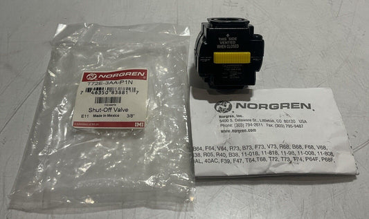 NORGREN T72E-3AA-P1N SHUT-OFF VALVE 3/8IN SLIDE ACTUATOR U3S