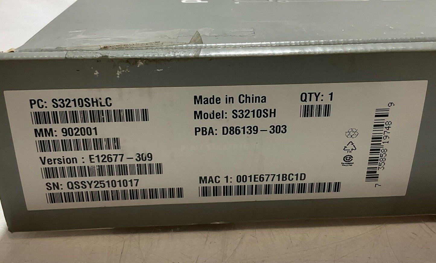 INTEL  S3210H SERVER BOARD  U3S