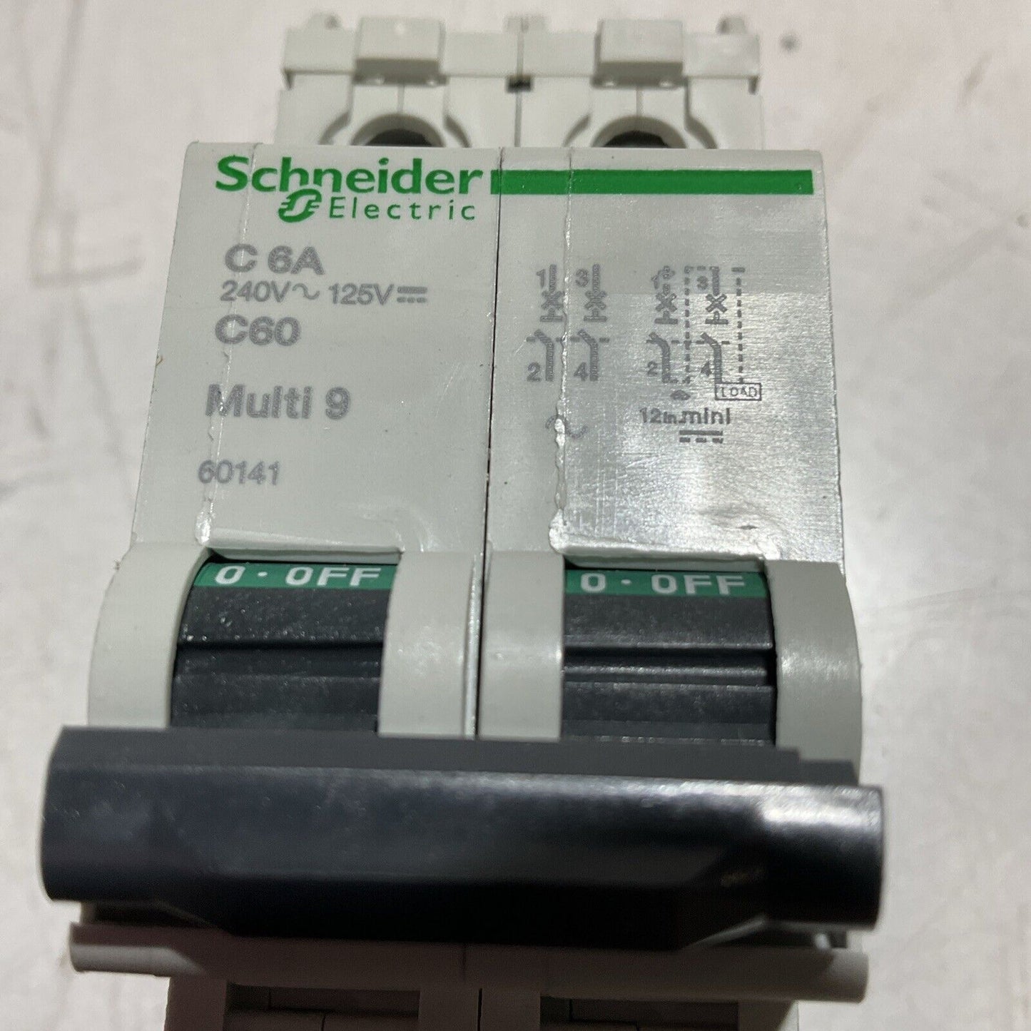 SCHNEIDER ELECTRIC 60141 MINI CIRCUIT BREAKER 6A 240V C60 U3S